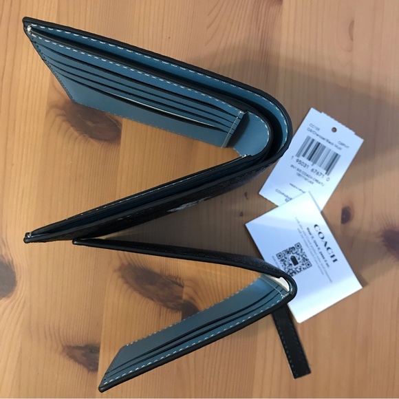 🐶 ❤️ Coach 3 In 1 Wallet In Signature Canvas With Happy Dog Print - Picture 7 of 10